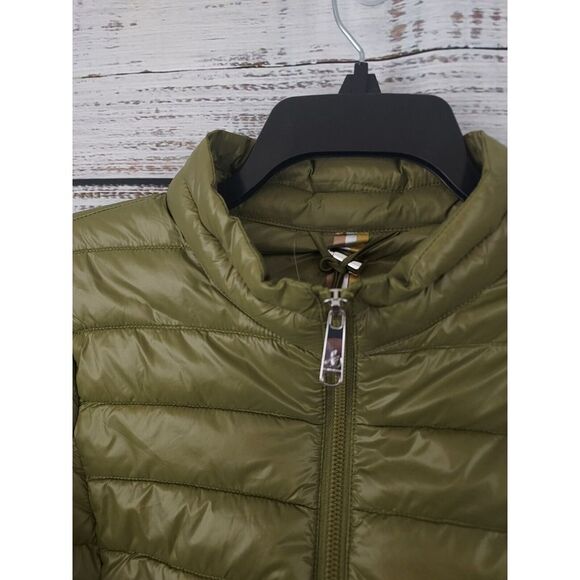 Sam Edelman Small Lightweight Green Puffer Jacket w/ Drawstring Travel Bag NEW - Picture 2 of 8
